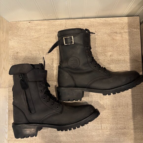 EUC SPADA Women's Piston CE Motorcycle Boots Leather Waterproof Black - Picture 3 of 9